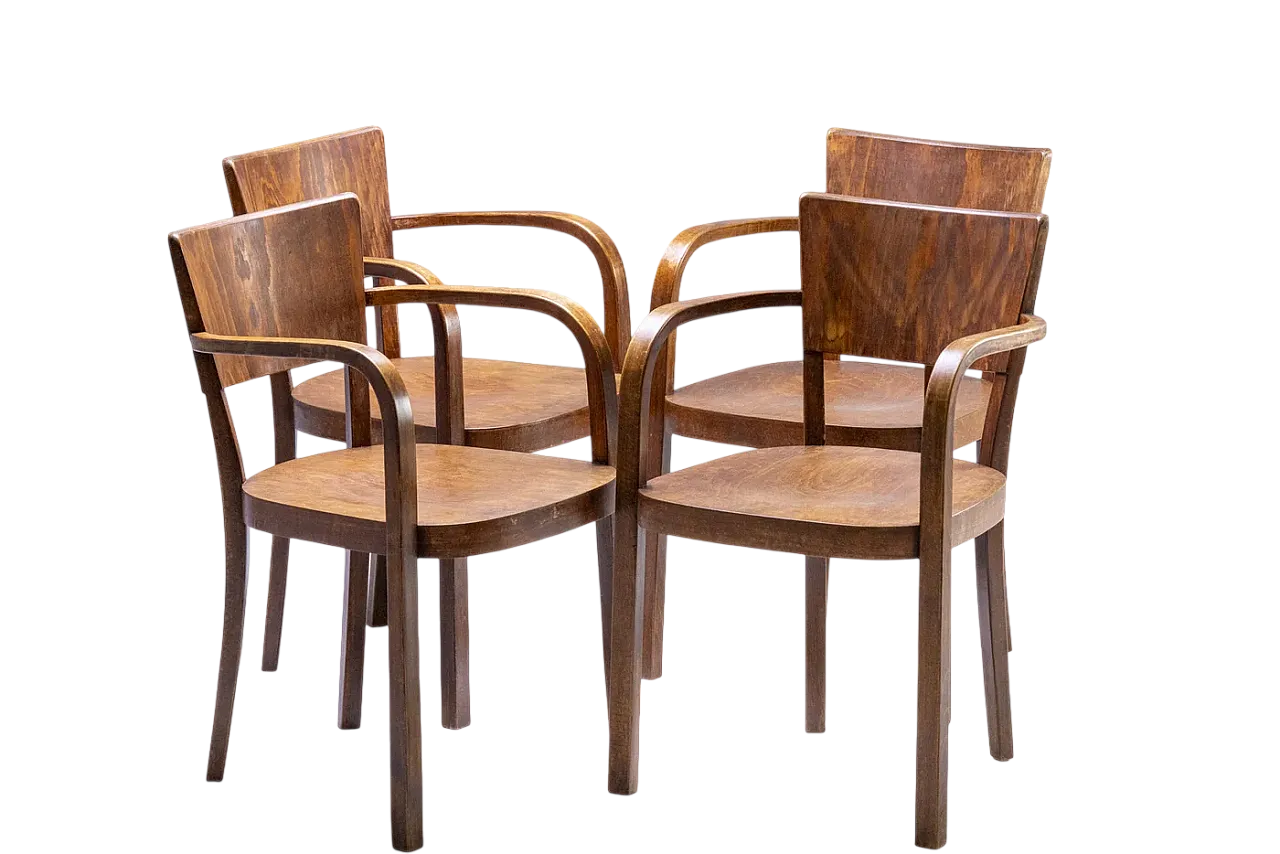 4 poltrone di Thonet, anni '40 7