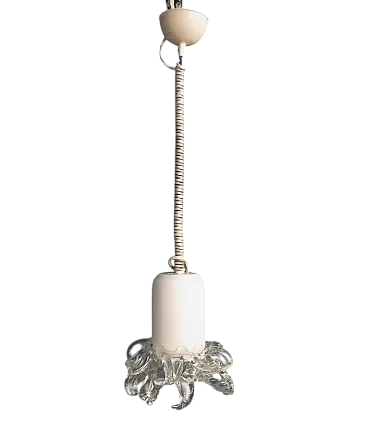 Lampada a sospensione in vetro di Murano di Leucos, anni '70