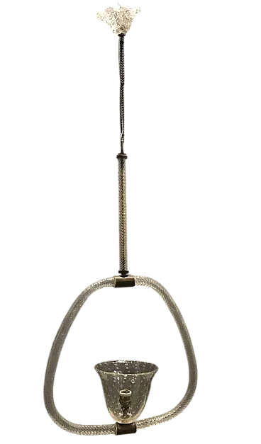 Lampadario in vetro di Murano di Ercole Barovier, anni '30