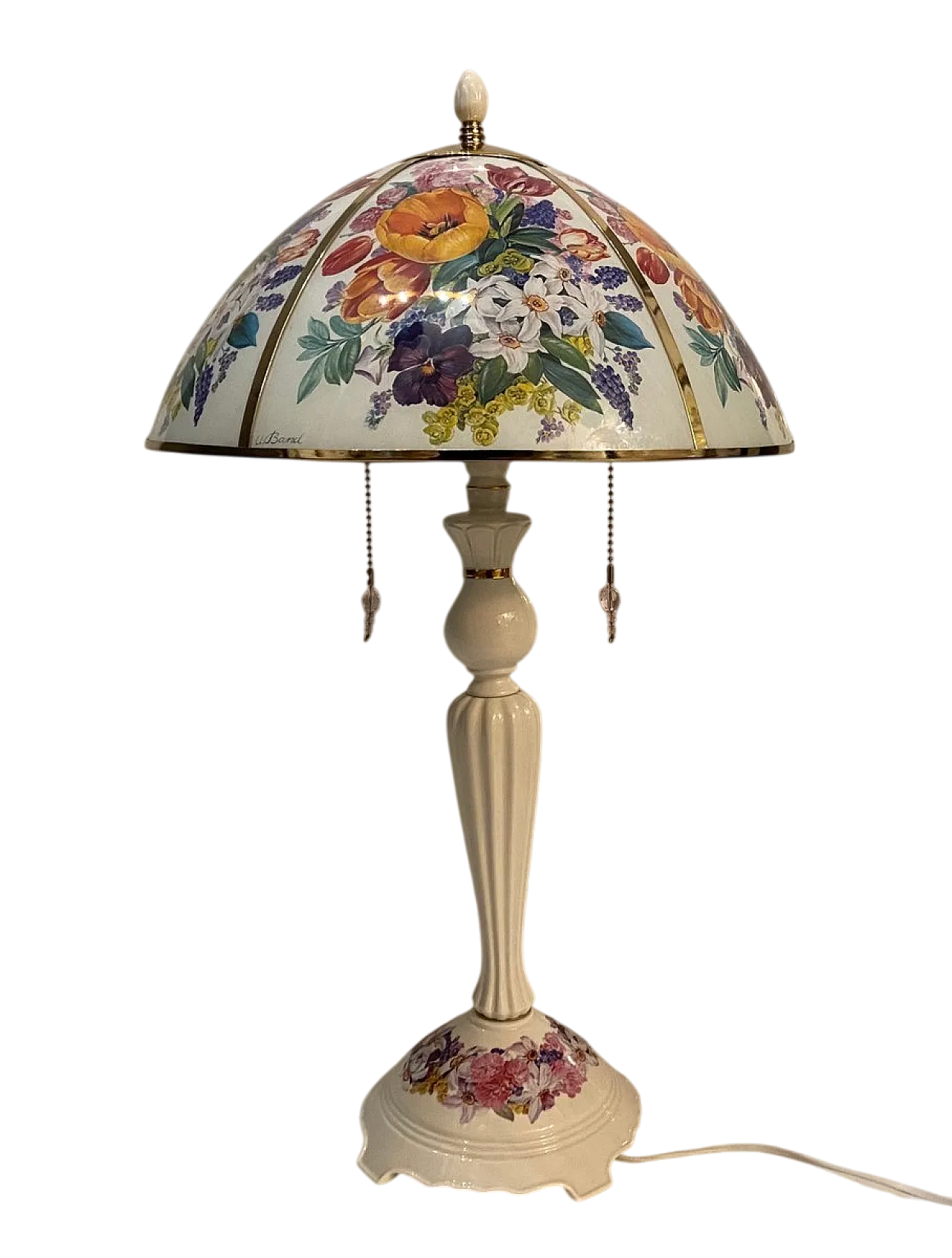 Flower table lamp by Ursula Band for The Bradford Exchange, early 21st century 12