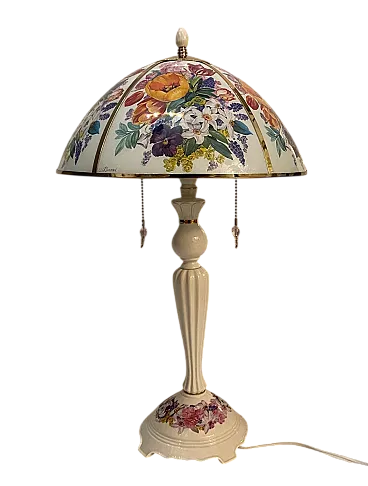 Lampada da tavolo Flower di Ursula Band per The Bradford Exchange, inizio XXI secolo