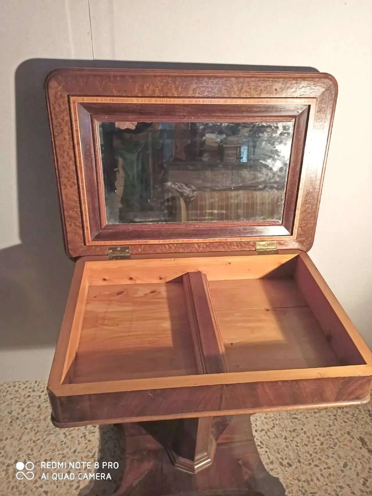 Inlaid work table in walnut, maple and rosewood, 19th century 2