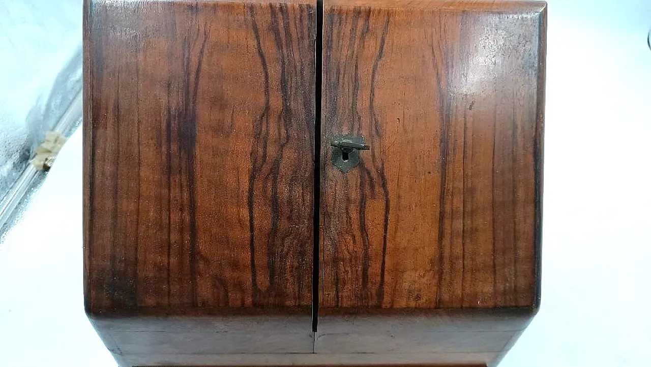 English walnut document holder, 19th century 5