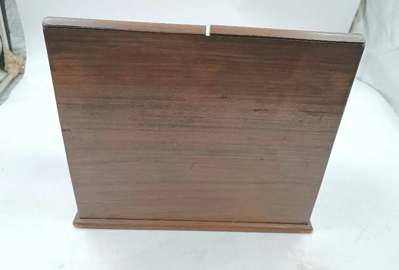 English walnut document holder, 19th century 6