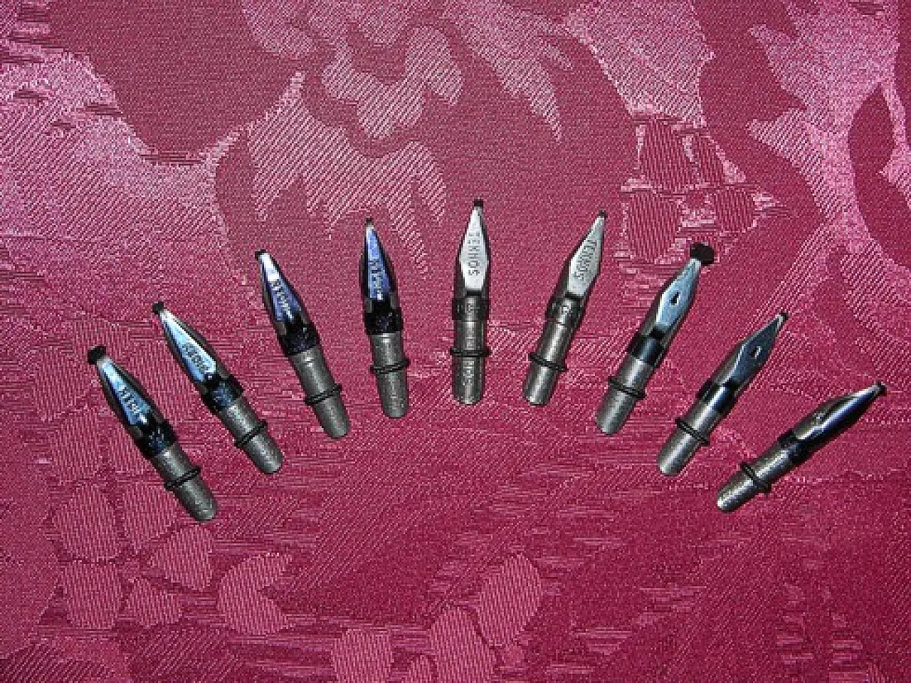 Collezione di pennini per penne stilografiche per calamai, anni '50 6