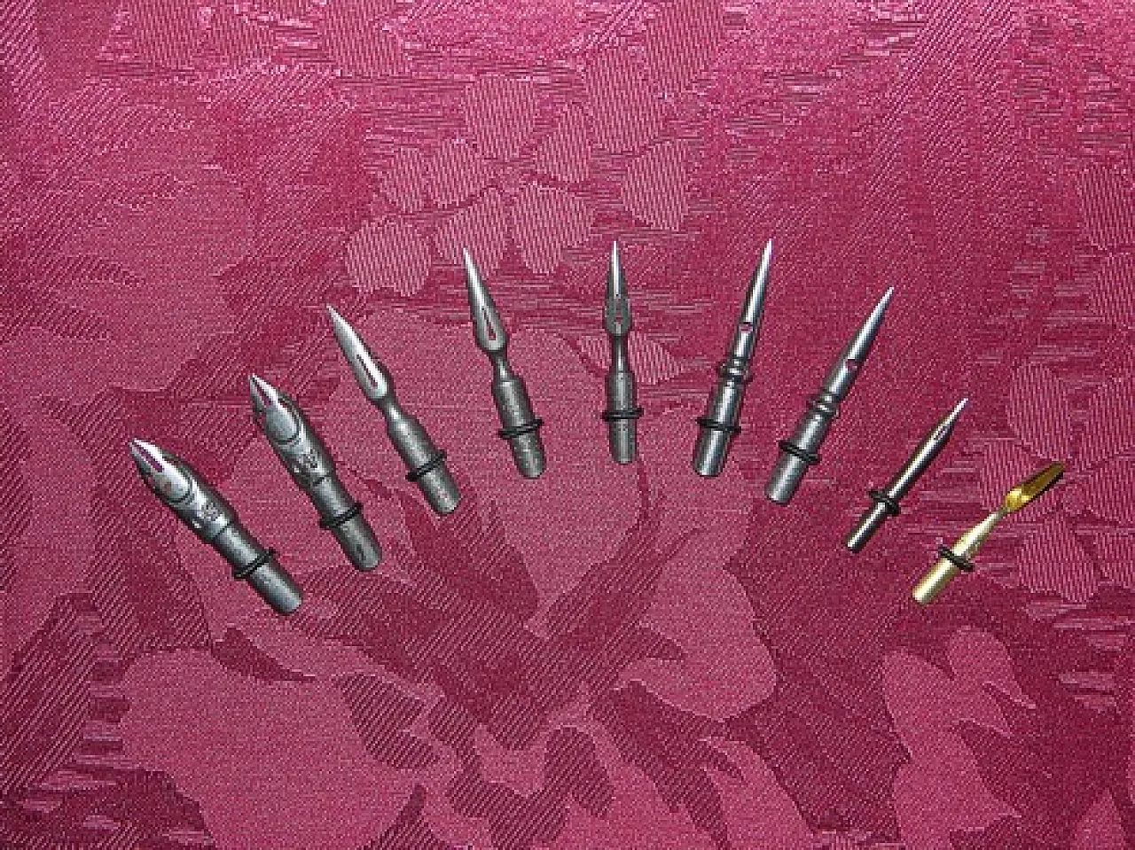 Collezione di pennini per penne stilografiche per calamai, anni '50 7
