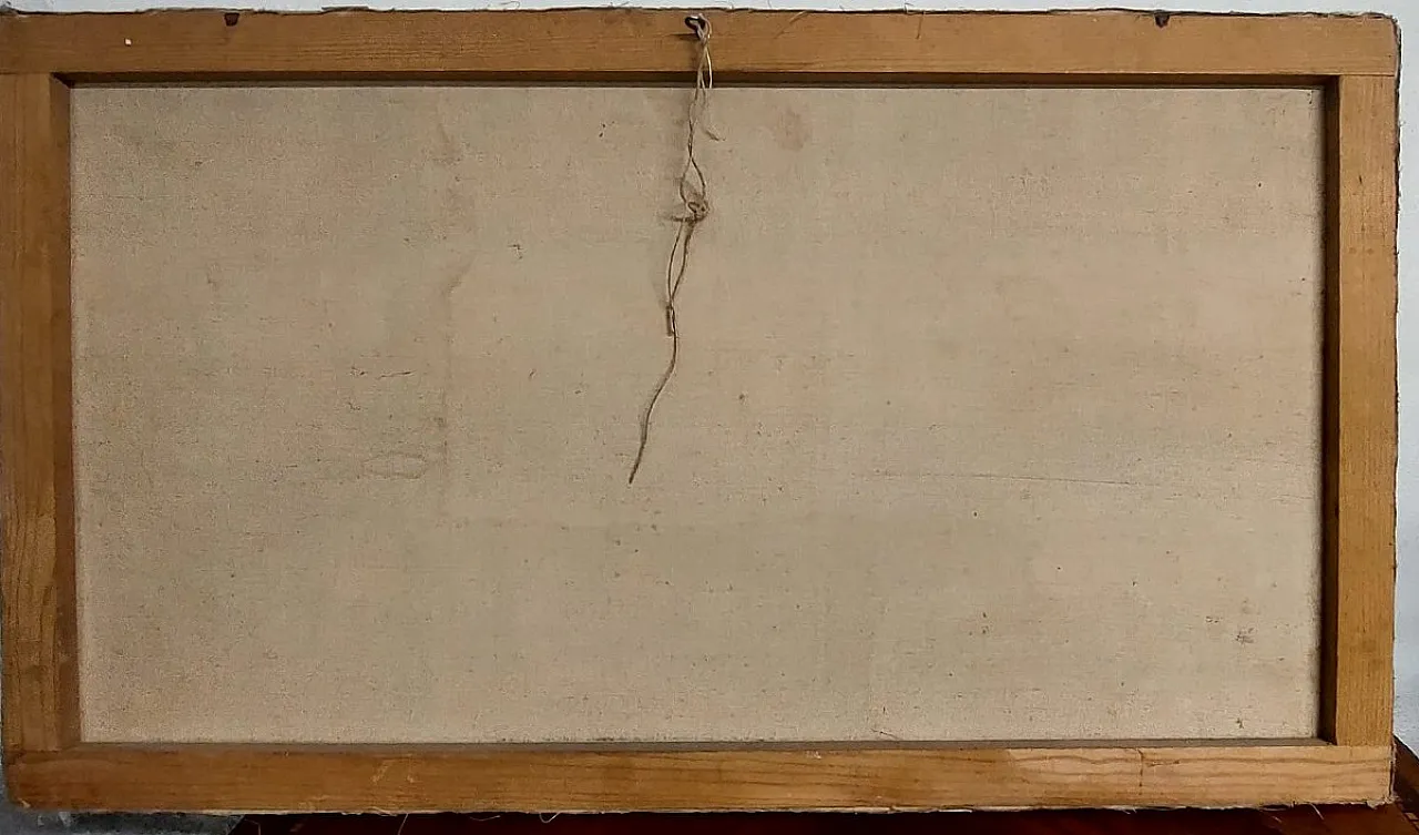 Decorative panel, tempera on paper transferred to canvas, 20th century 12