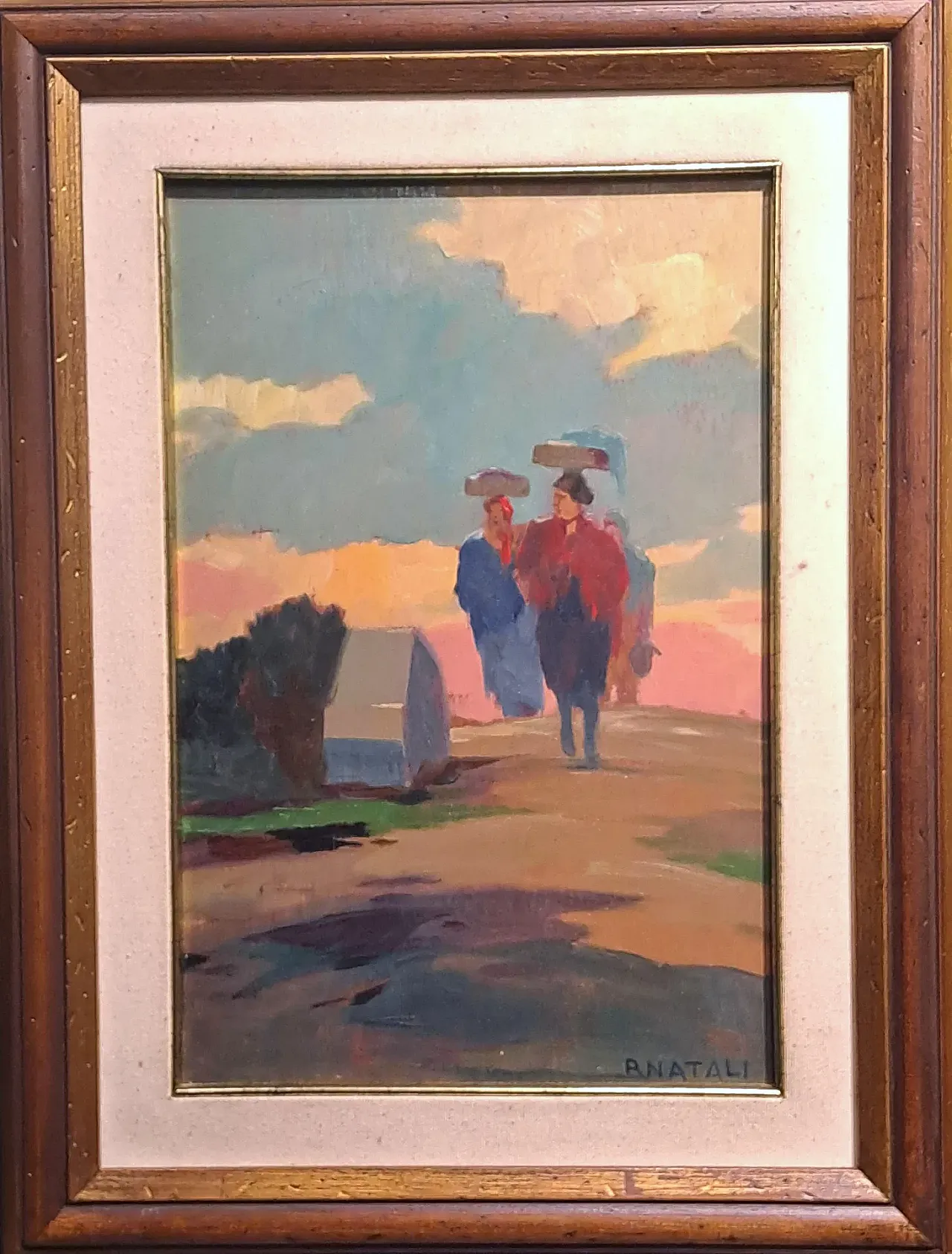 Figures at Sunset by Renato Natali, 20th Century 9