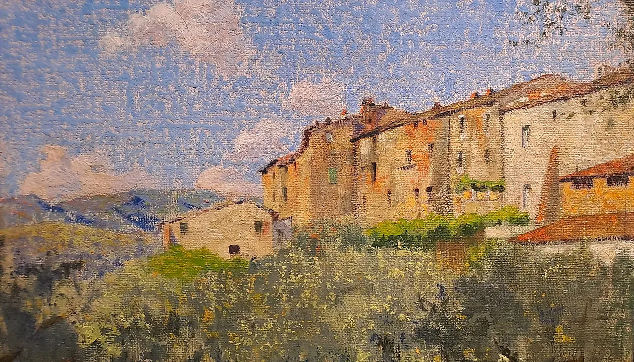 Uliveto in paesaggio toscano di Adolfo Tommasi, fine '800 3