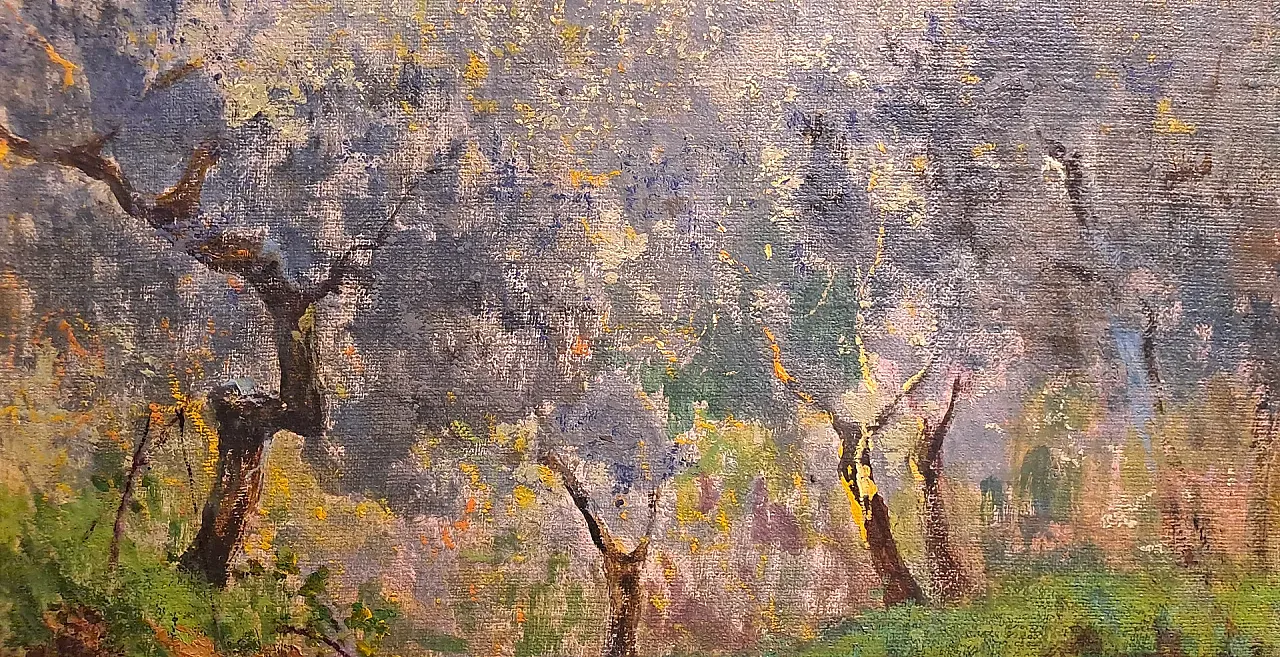 Uliveto in paesaggio toscano di Adolfo Tommasi, fine '800 4