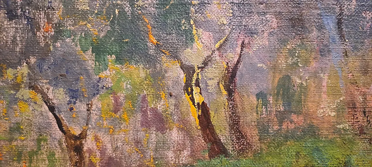 Uliveto in paesaggio toscano di Adolfo Tommasi, fine '800 9