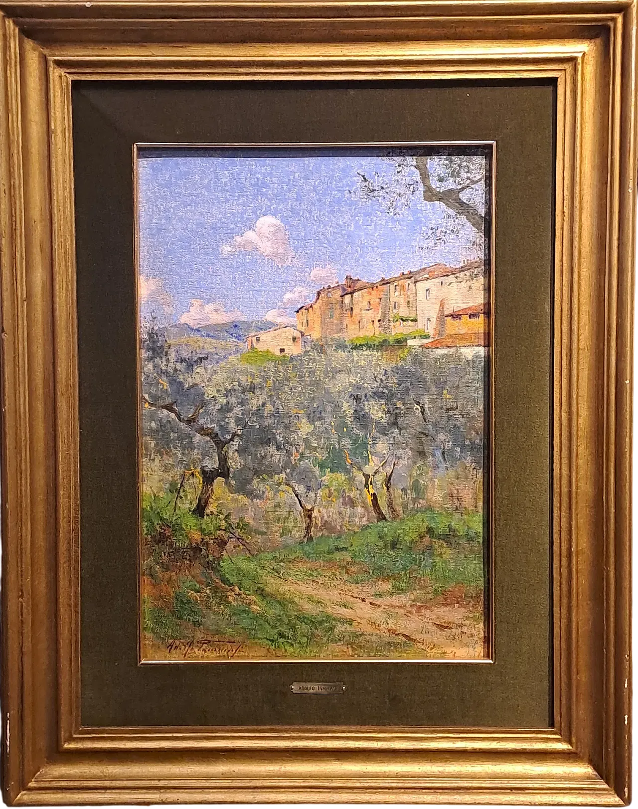 Uliveto in paesaggio toscano di Adolfo Tommasi, fine '800 12