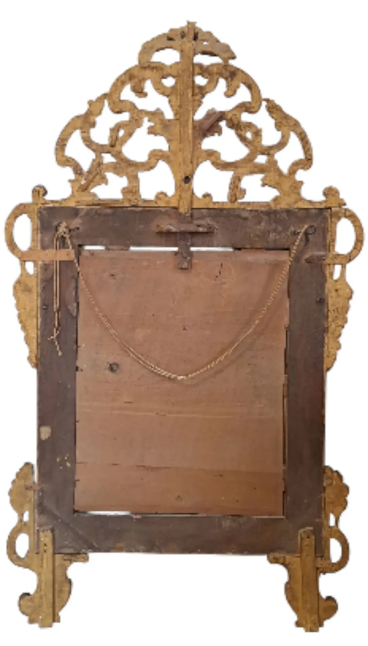 Specchiera in legno dorato, '700 10