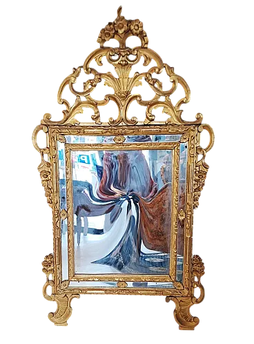 Gilded wooden mirror, 18th century