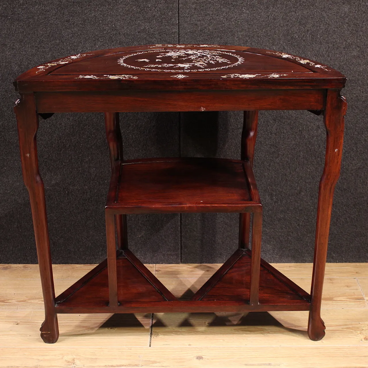 Chinese inlaid and carved console, 20th century 6