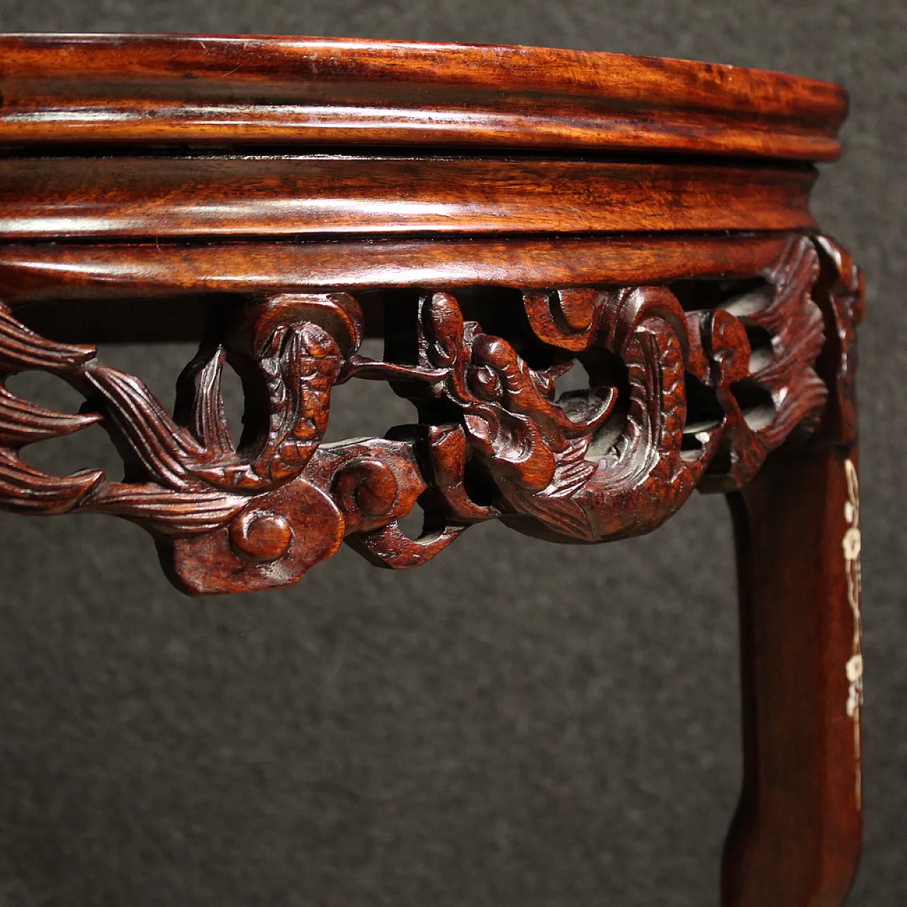 Chinese inlaid and carved console, 20th century 11