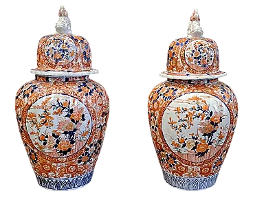 Coppia di potiches Imari, tardo '800