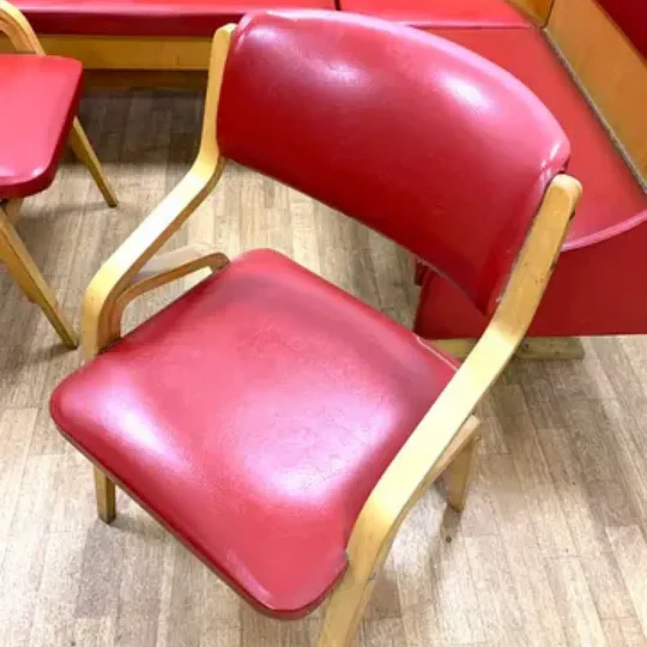 Panca Ludvík Volák di metà secolo con 2 sedie, anni '70 5