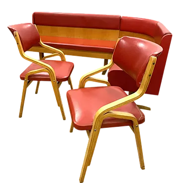 Panca Ludvík Volák di metà secolo con 2 sedie, anni '70