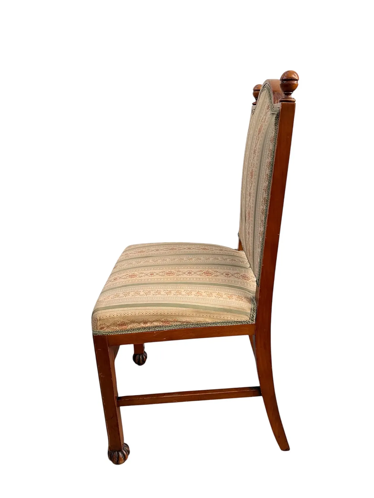 4 Liberty chairs in wood and floral fabric, early 20th century 6