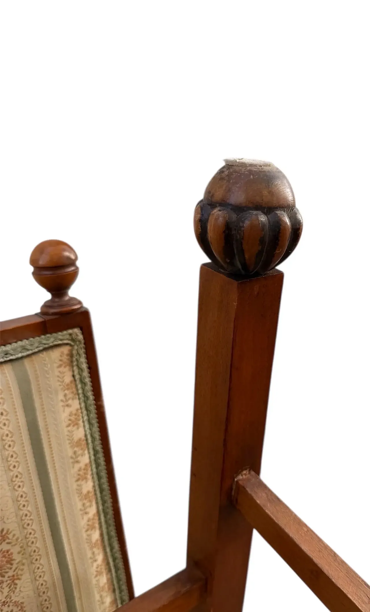 4 Liberty chairs in wood and floral fabric, early 20th century 9