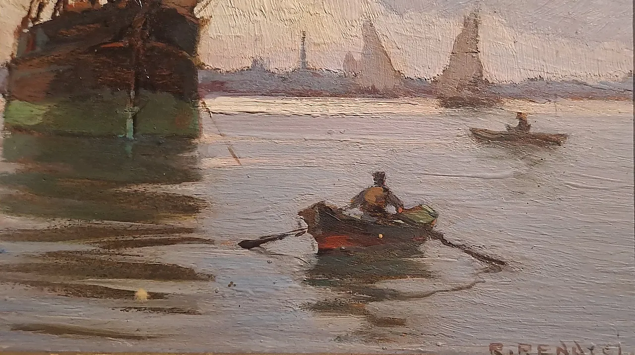 Navy with sailing ship by Renuccio Renucci, 20th century 5