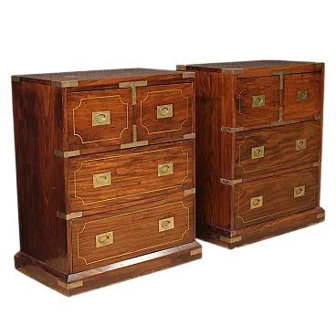 Coppia di cassettoni nautici inglesi, '900