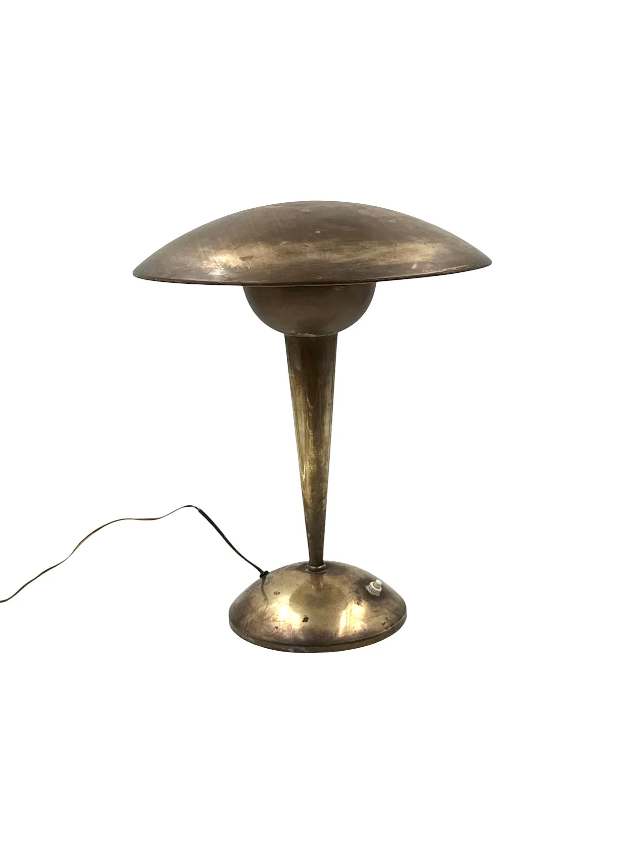 Midcentury brass table lamp, Italy, 50s 7