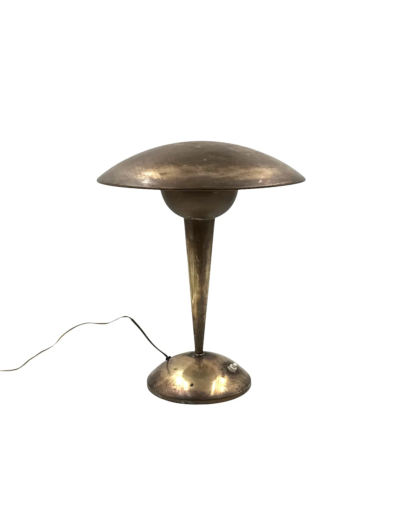 Midcentury brass table lamp, Italy, 50s 8