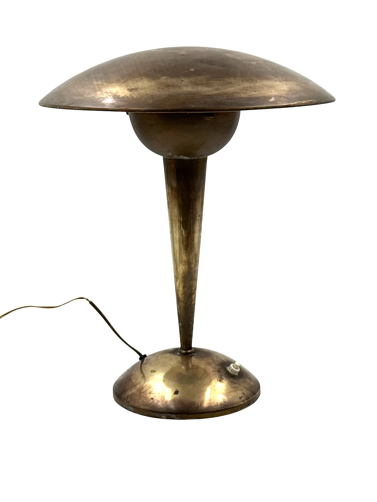 Midcentury brass table lamp, Italy, 50s 9