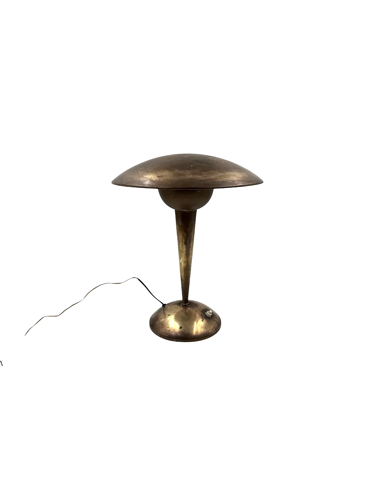 Midcentury brass table lamp, Italy, 50s 12