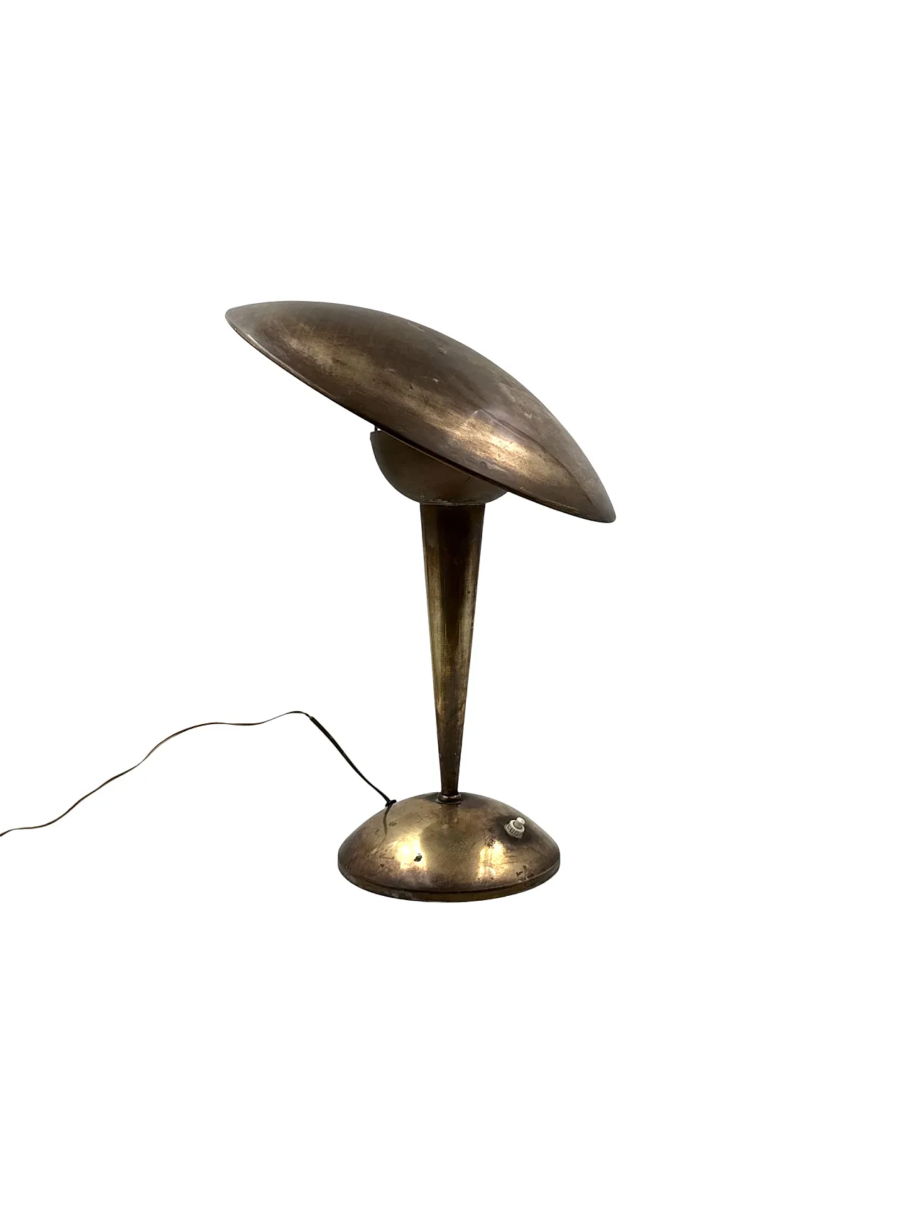 Midcentury brass table lamp, Italy, 50s 14