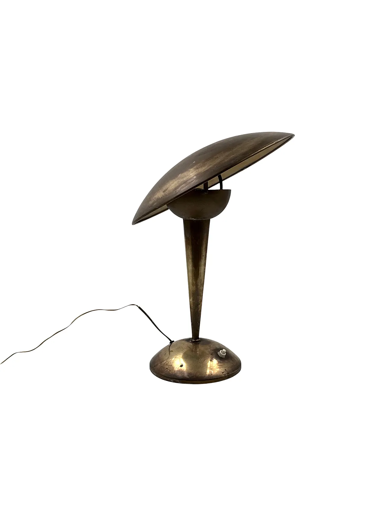Midcentury brass table lamp, Italy, 50s 15