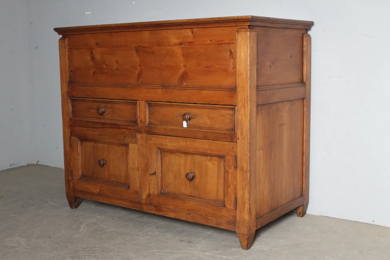 Sienese wood bread cupboard restored pantry,  19th century 1