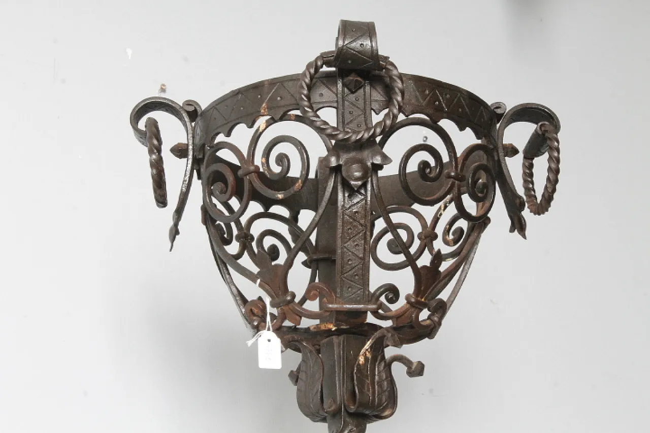Wrought iron floor planter, late 19th century 4