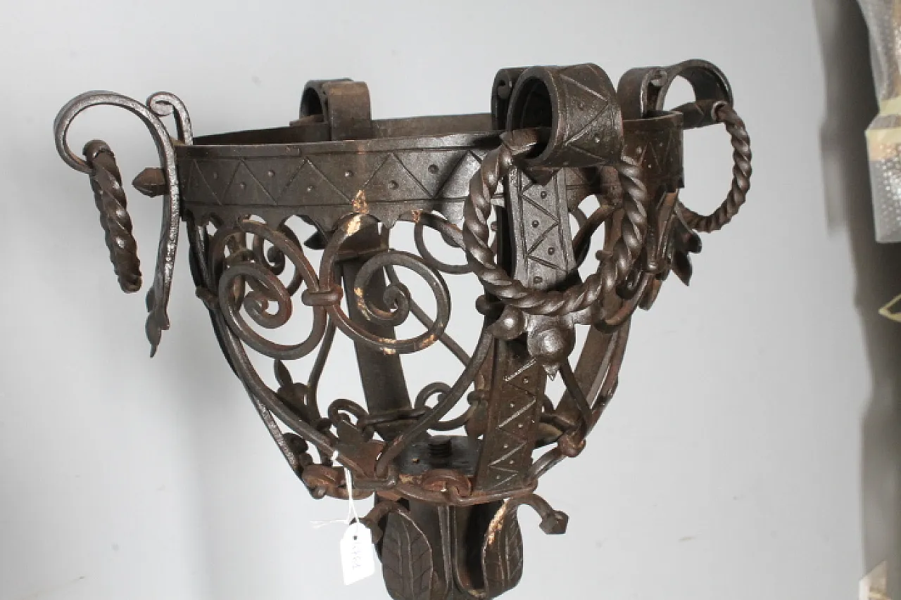 Wrought iron floor planter, late 19th century 10