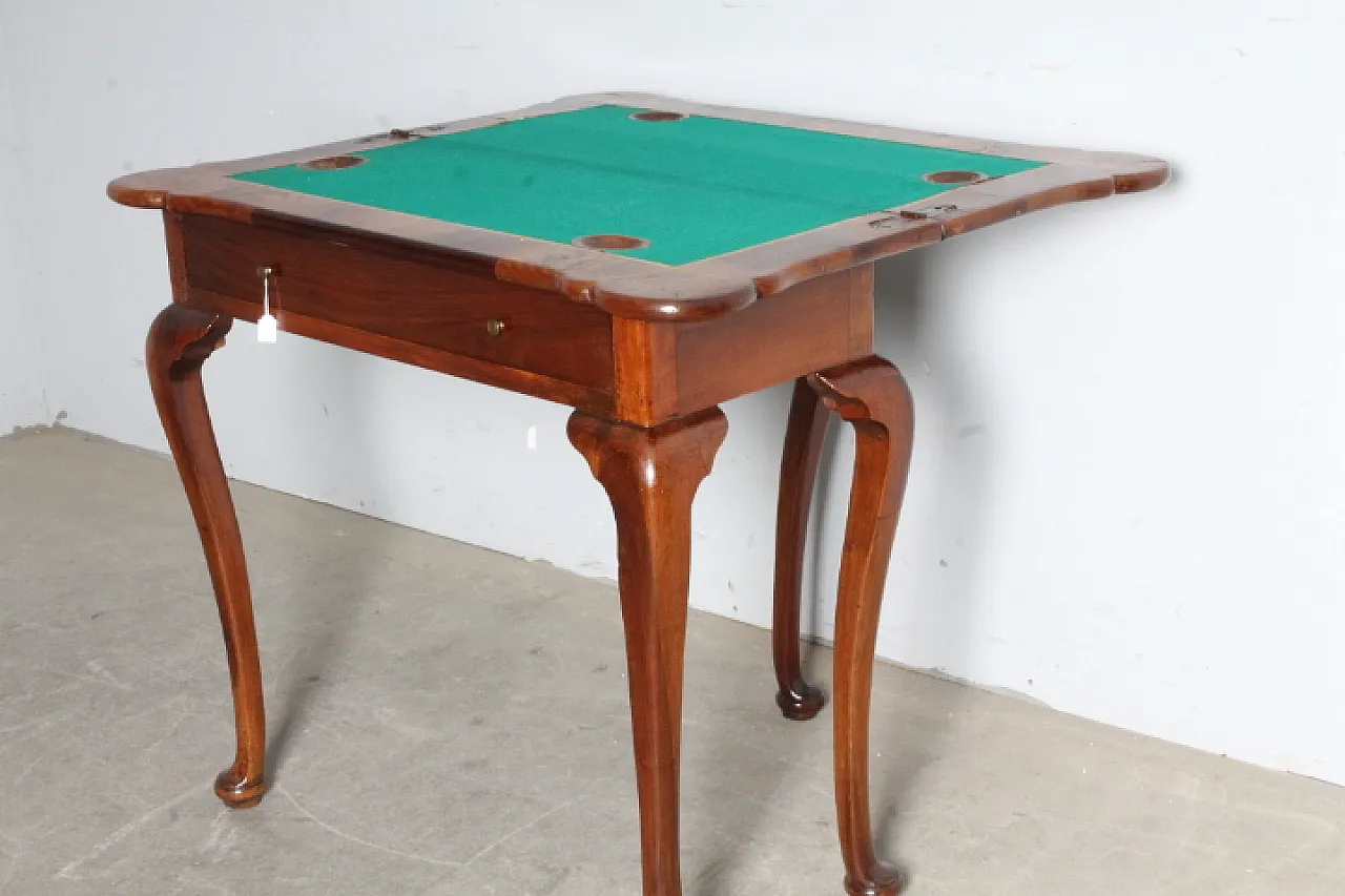 Tavolo da gioco Console Luigi XV in noce, metà '700 3