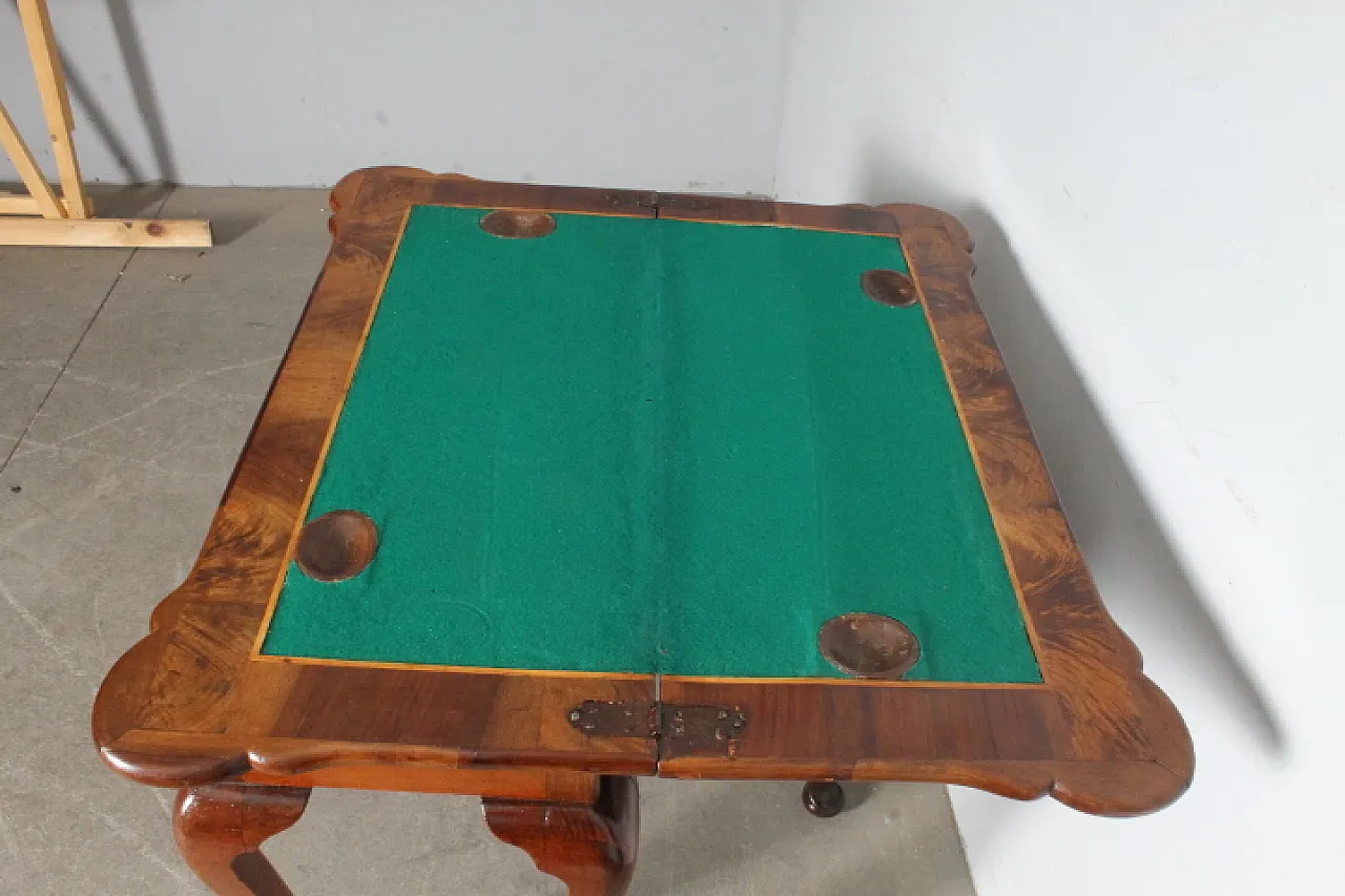 Tavolo da gioco Console Luigi XV in noce, metà '700 5