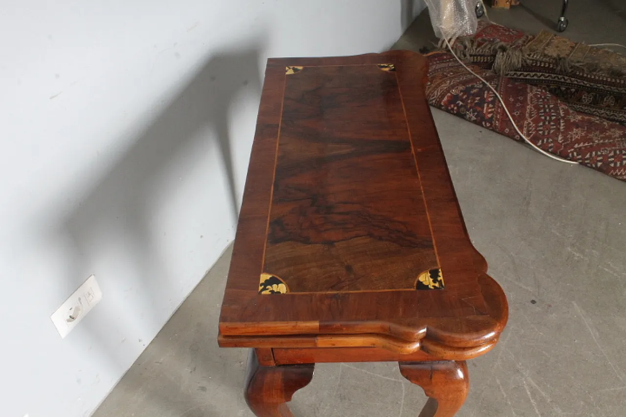 Tavolo da gioco Console Luigi XV in noce, metà '700 10