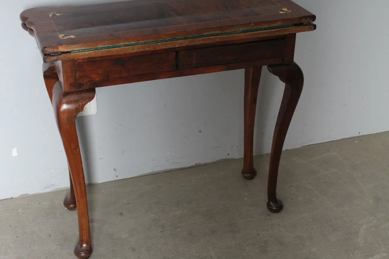 Tavolo da gioco Console Luigi XV in noce, metà '700 12