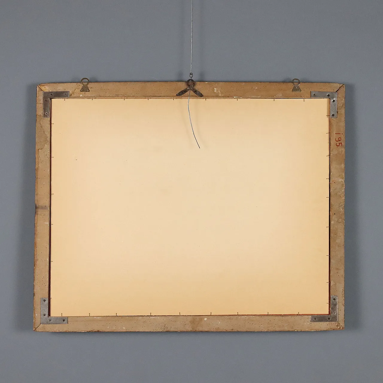 Lacquered wooden frame with gold leaf-shaped carvings, 19th century 8