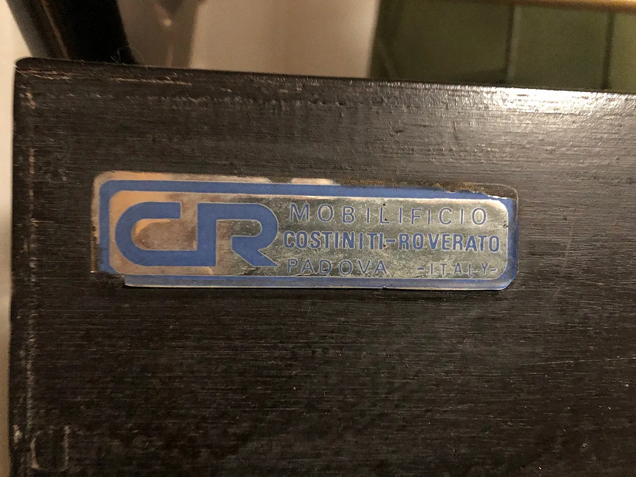 Wood, steel and glass bar cabinet by CR Padova, 1930s 4