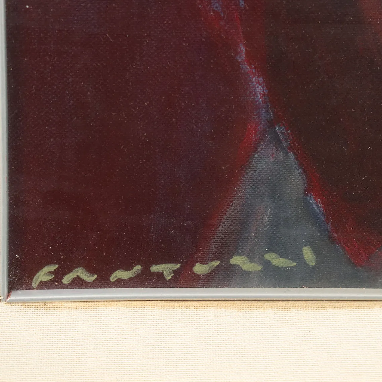 Dipinto olio su tela con cornice, '900 9