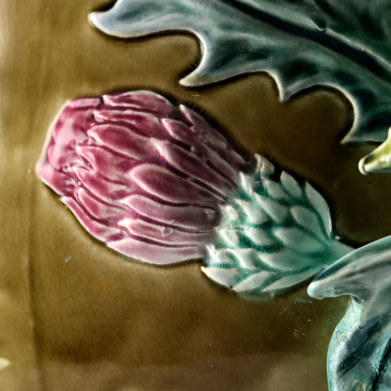 Cachepot in ceramica smaltata con decoro policromo, '900 6