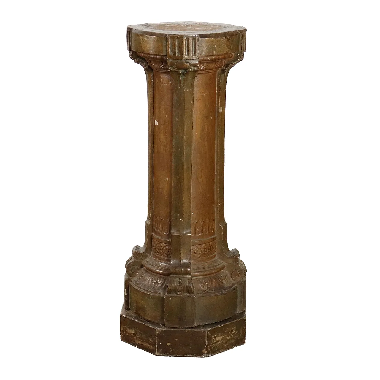 Colonna in terracotta dipinta, fine '800 1
