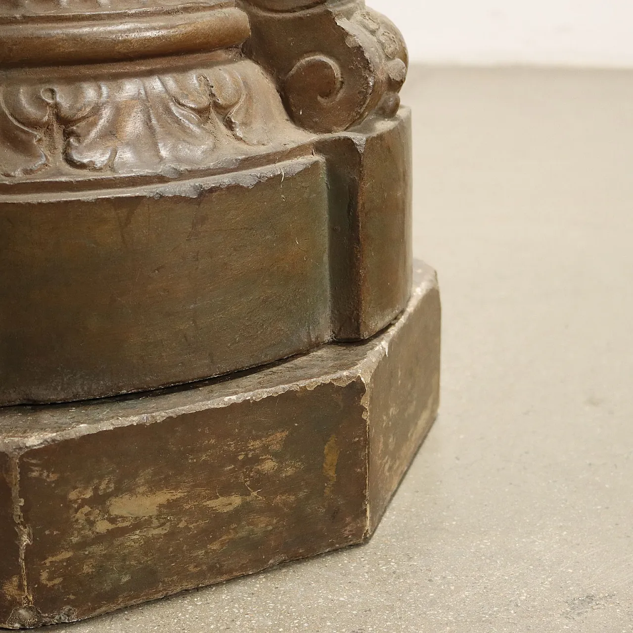 Colonna in terracotta dipinta, fine '800 9