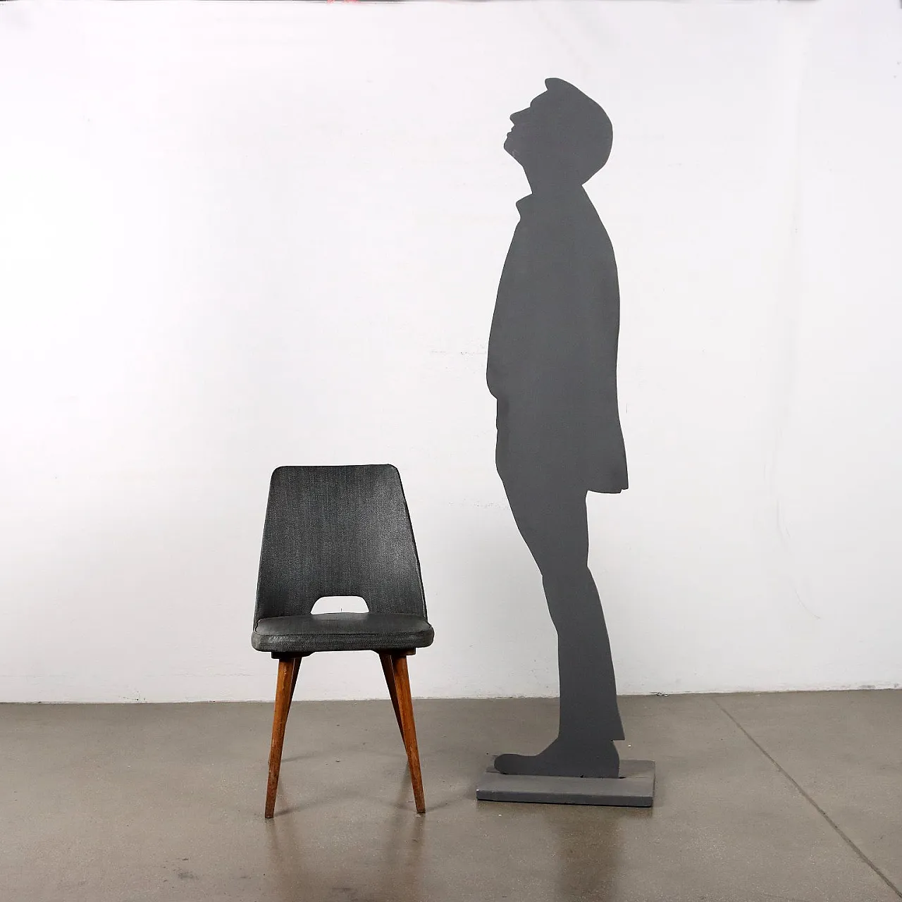 Sedia svizzera in faggio e skai, anni '60 2