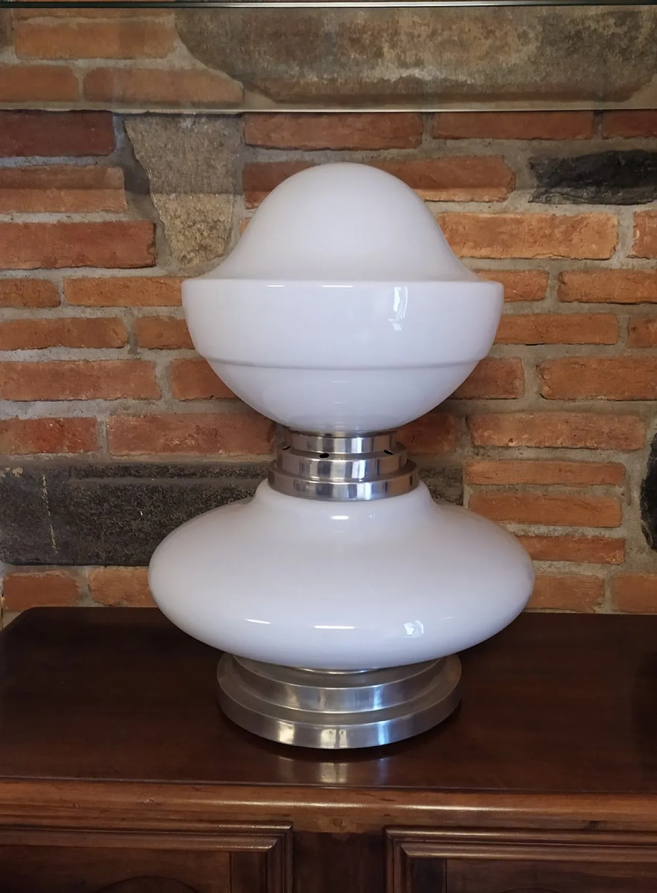 Lampada da tavolo in vetro di Murano di Mazzega, anni '70 1