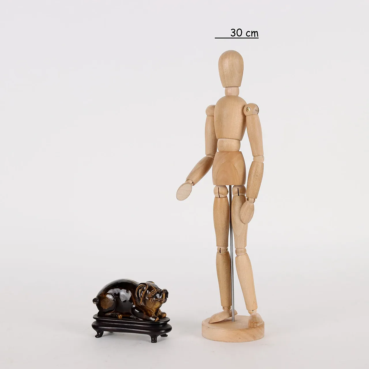 Scultura cinese di maialino in occhio di tigre 3