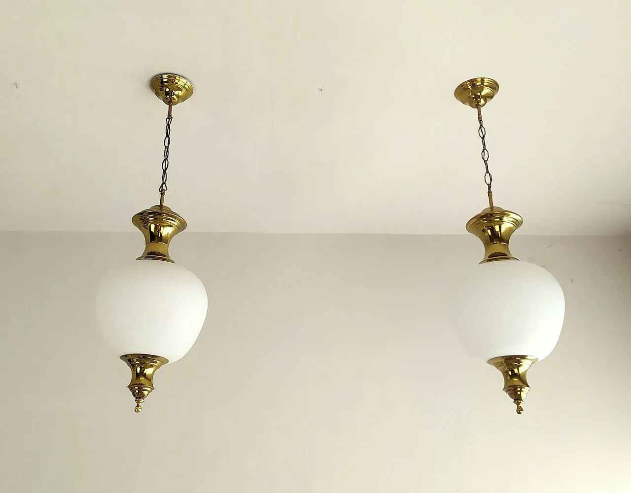 Coppia di lampade Lampione di Caccia Dominioni per Azucena, anni '50 1